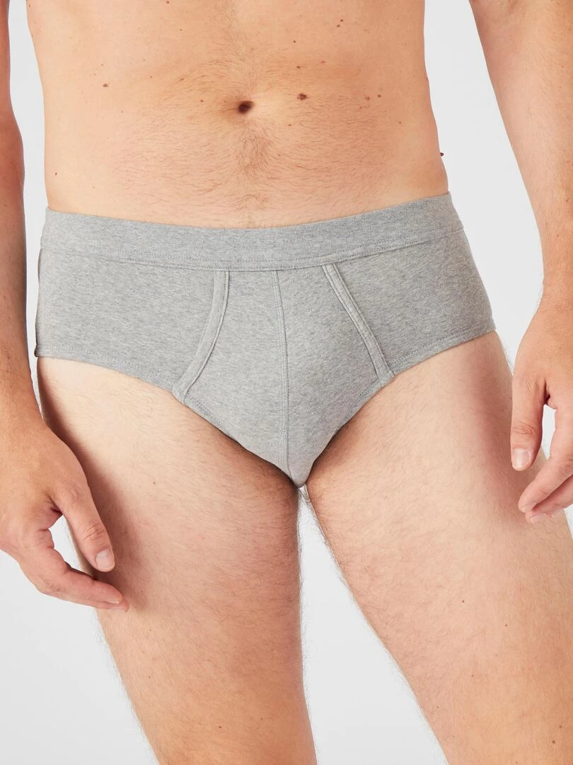 Lot de 3 slips ouverts Damart Gris chiné
