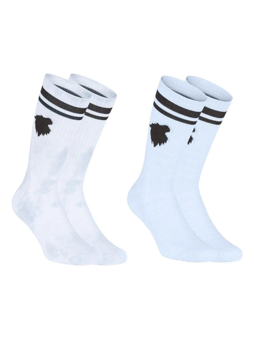 Lot de 2 paires de tennis uni et Tie and Dye Comme Des Loups Bleu