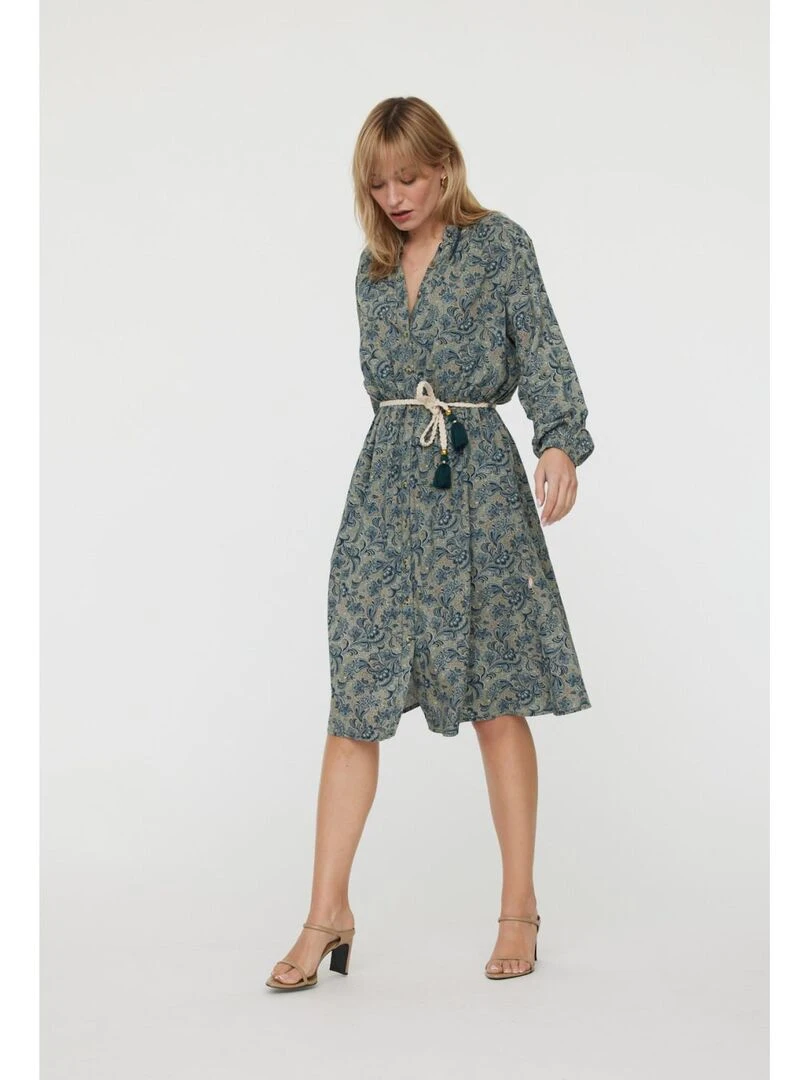 Lee Cooper Robe manches longues polyester LAYLA Kaki