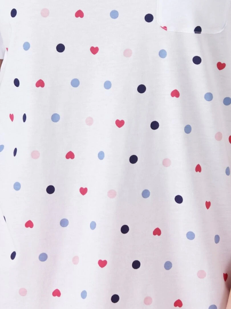 Pyjacourt imprimé jersey    Damart   Rose