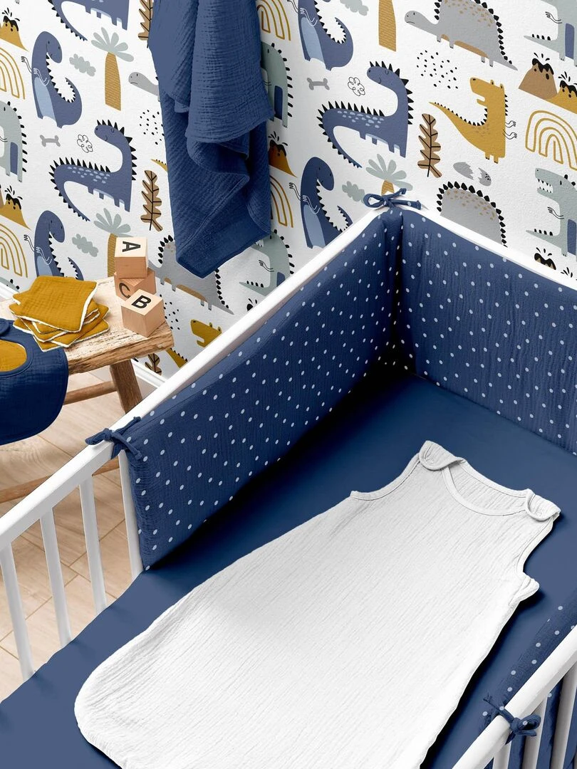 Gigoteuse en gaze de coton Bleu