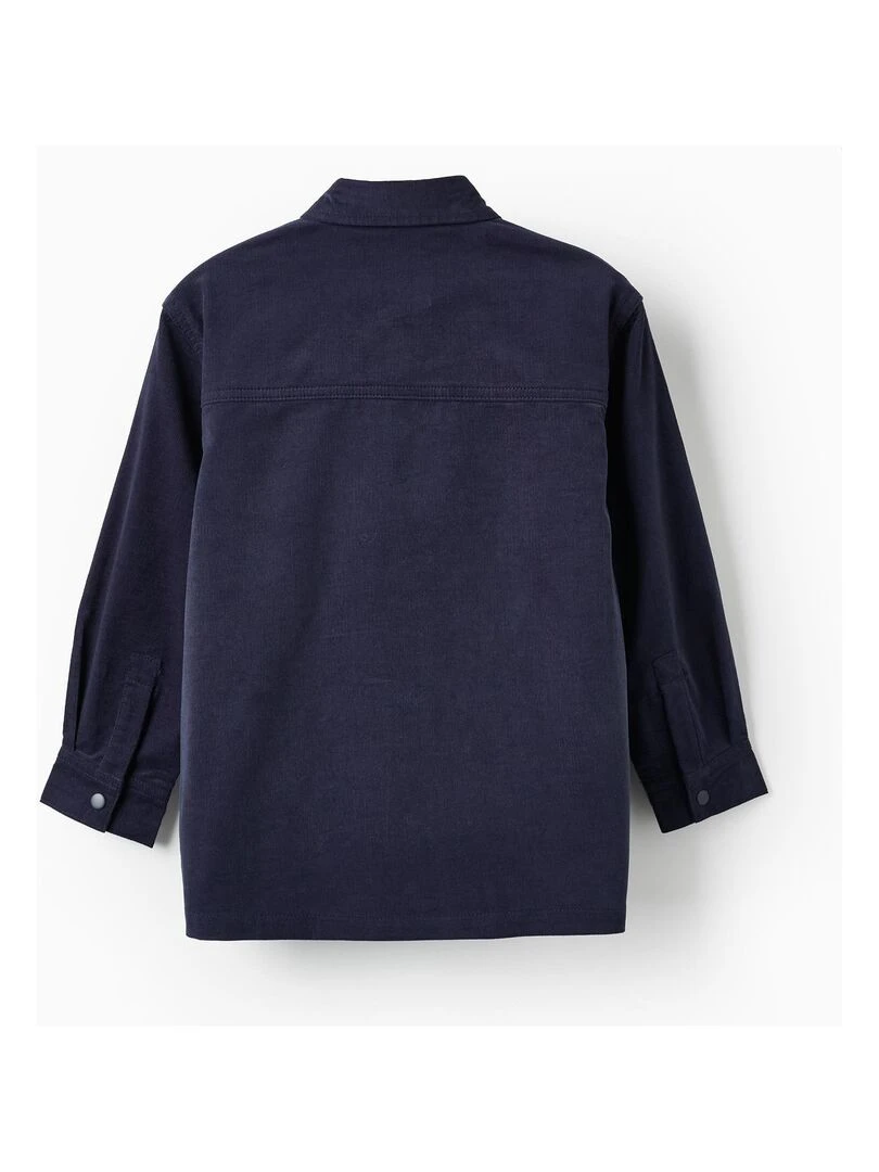 Manteau en Velours de Coton pour Garçon manches longues Skater's’ Dictionary Bleu foncé