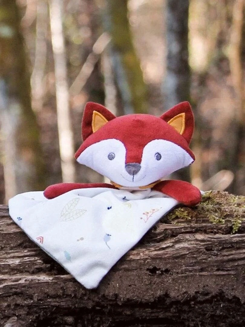 Doudou attache sucette Renard   Rouge