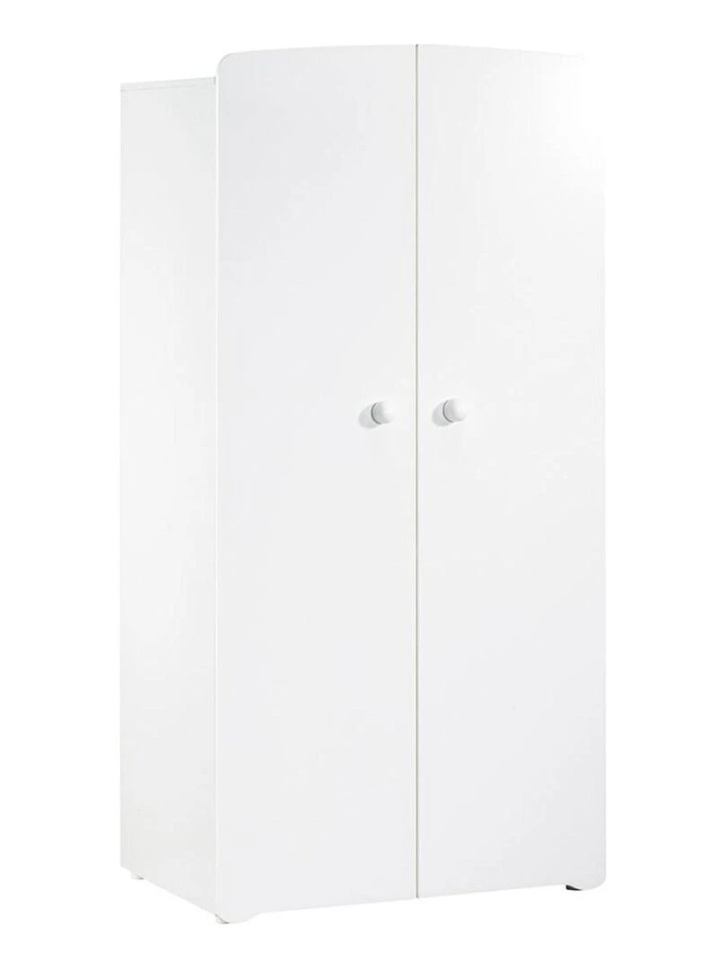 Chambre complète bébé avec lit 120x60cm  commode à langer et armoire 2 portes   BABYPRICE   Blanc