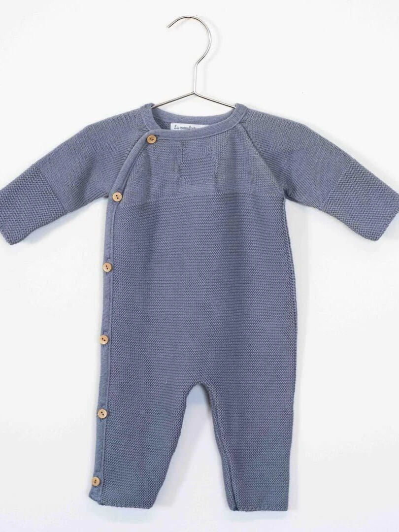 Combinaison en coton Petits Chats Bleu
