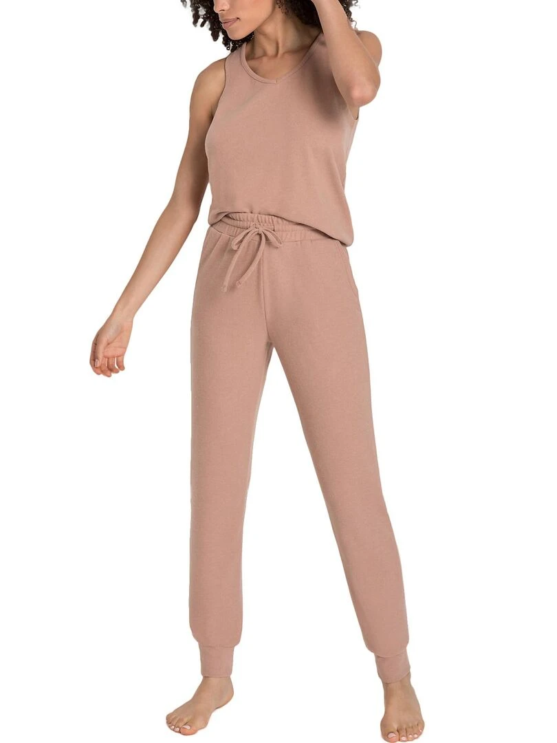 Pantalon loungewear resserré Strick   Beige
