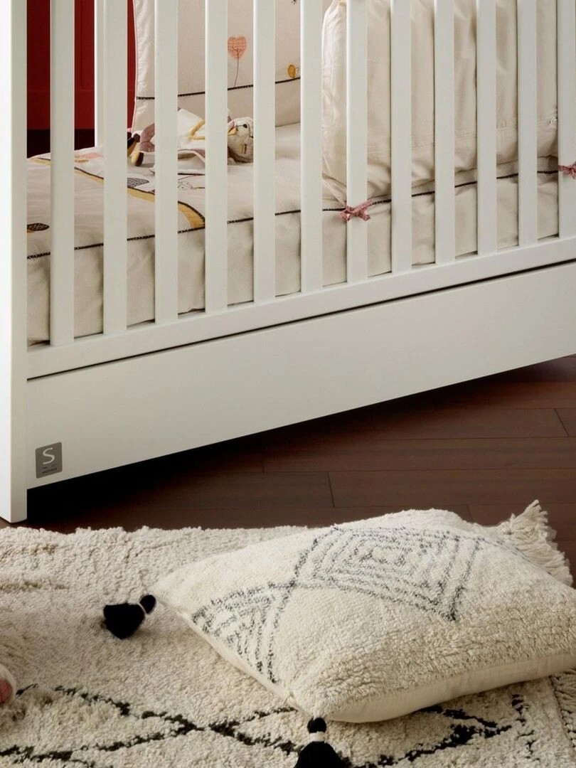 Tiroir de lit bébé 120x60 en bois blanc SAUTHON Blanc