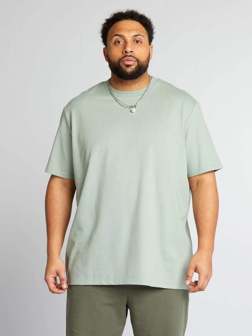 T shirt stretch manches courtes   Vert