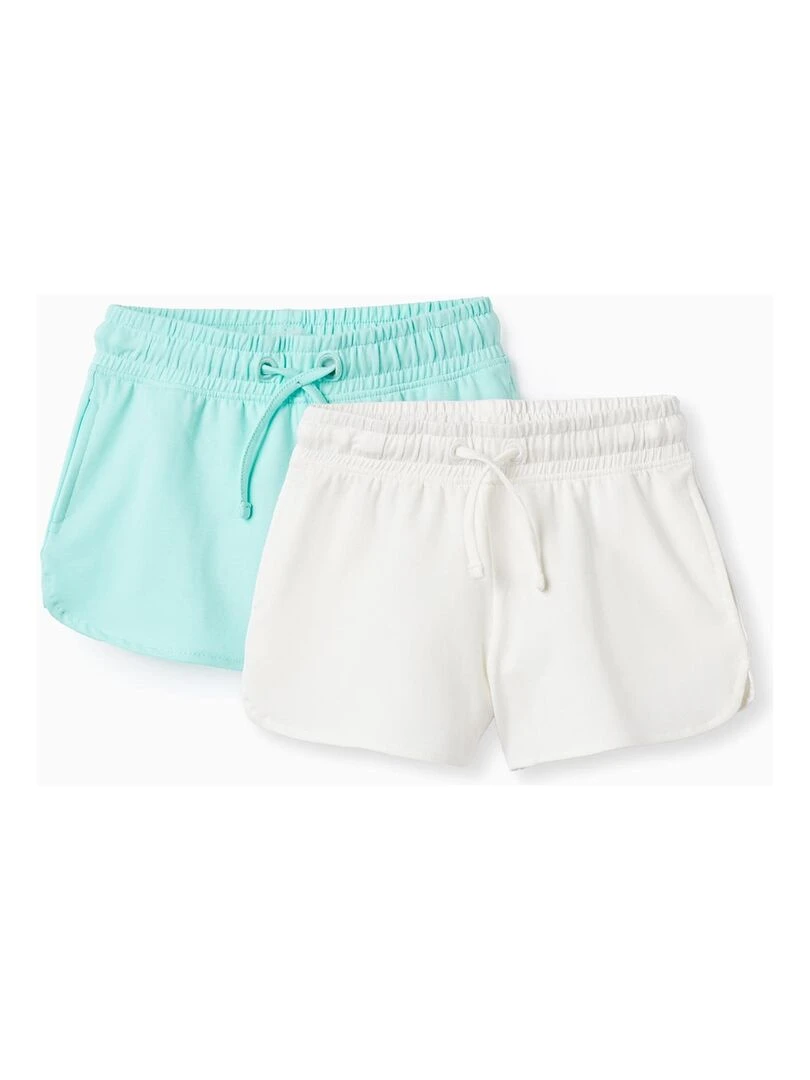 2 Short en Coton pour Fille EXPLORING AUSTRALIA Vert clair