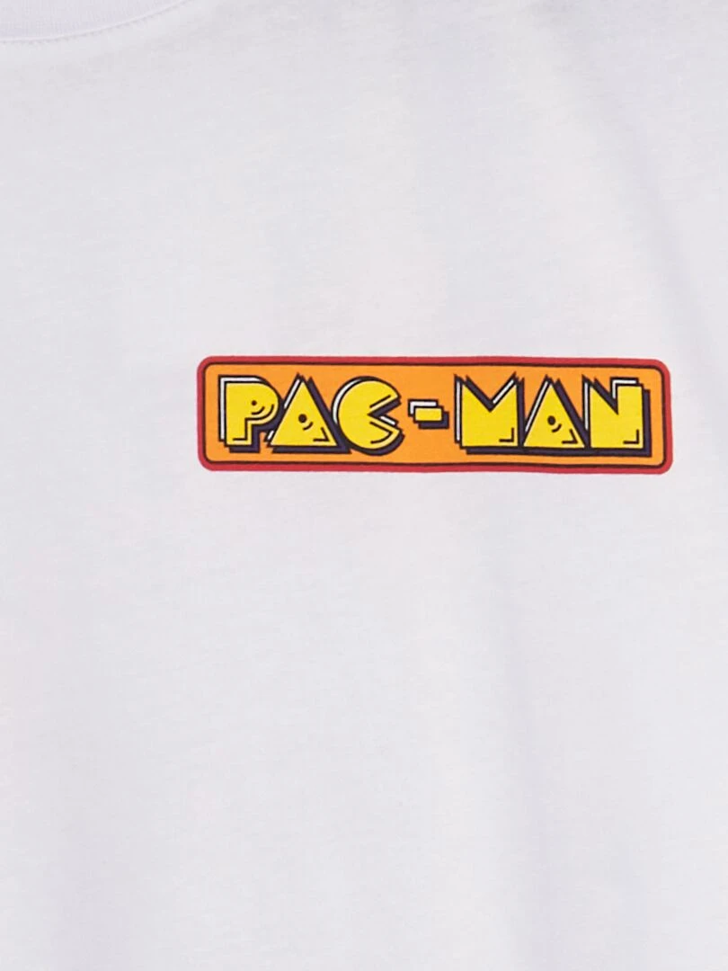 T shirt 'Pac Man' blanc
