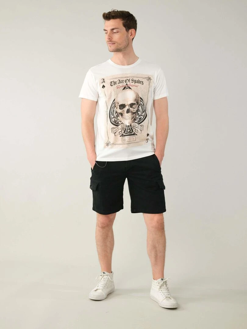 T shirt en coton pour homme 'Deeluxe' Blanc