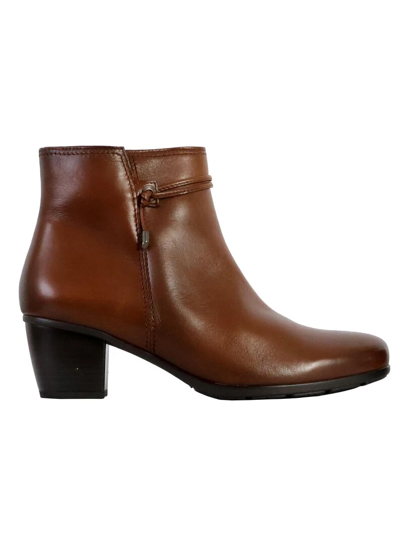 Bottines à Talon Cuir Gabor Nappa Roma   Marron