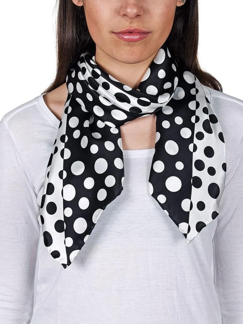 Carré de soie Premium Ofana   Noir