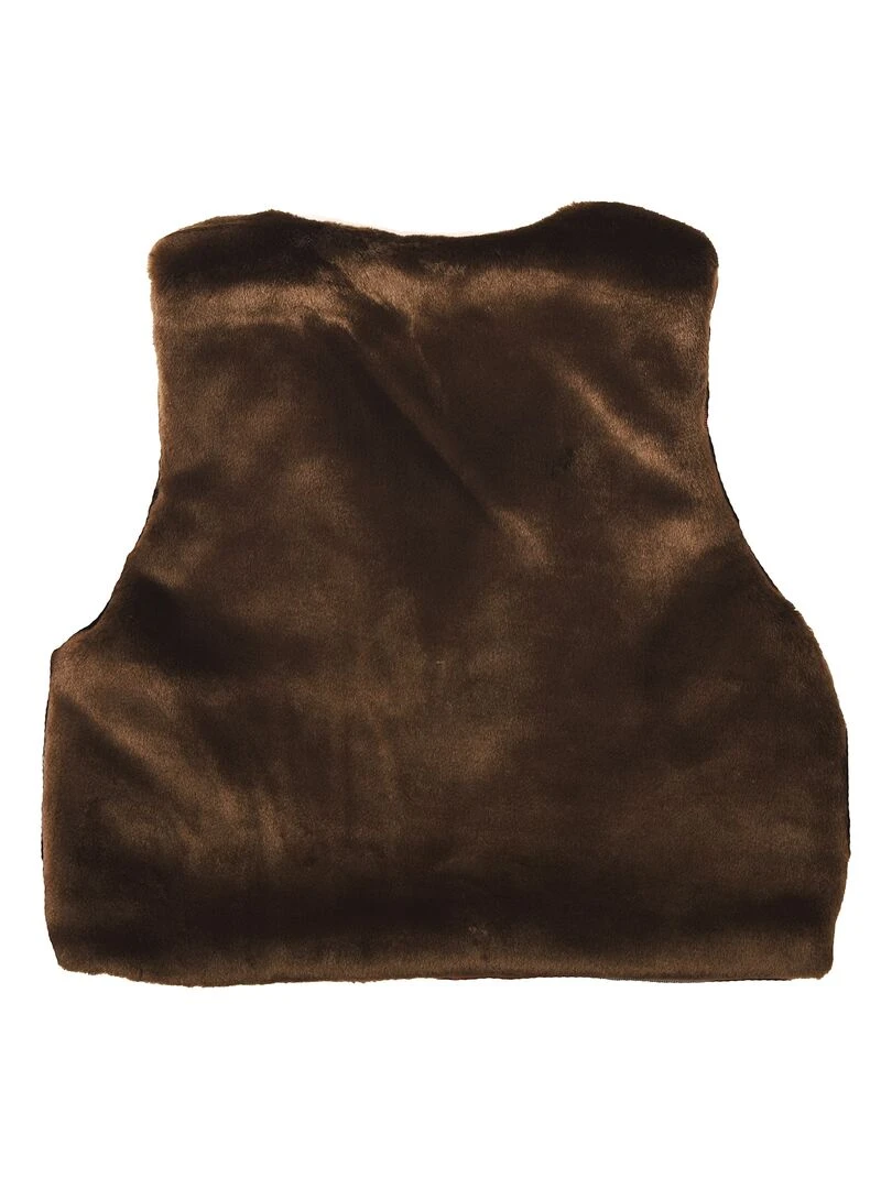Gilet de berger   imitation fourrure marron  PETITE BERGERE   'LA FAUTE A VOLTAIRE'   Marron