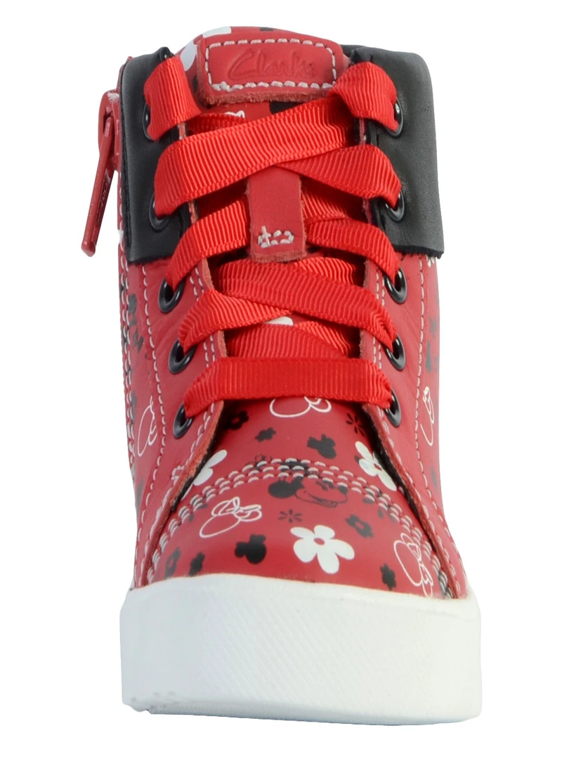 Basket Montante Cuir Enfant Clarks City Mouse   Rouge