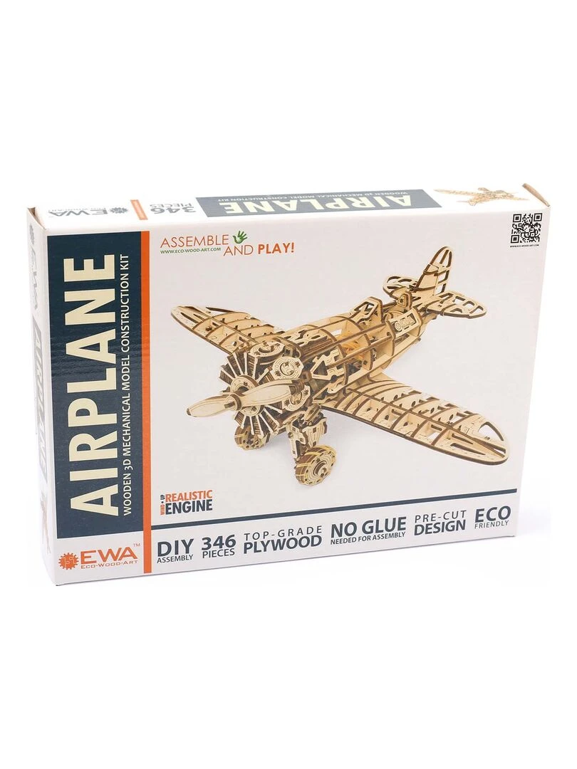 Maquette 3D En Bois   Avion 42 Cm   N/A