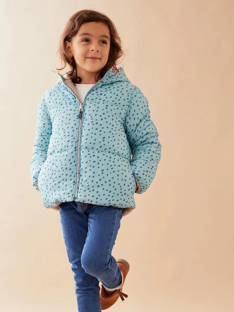 Manteau réversible aqua/doré Noukie's Beige