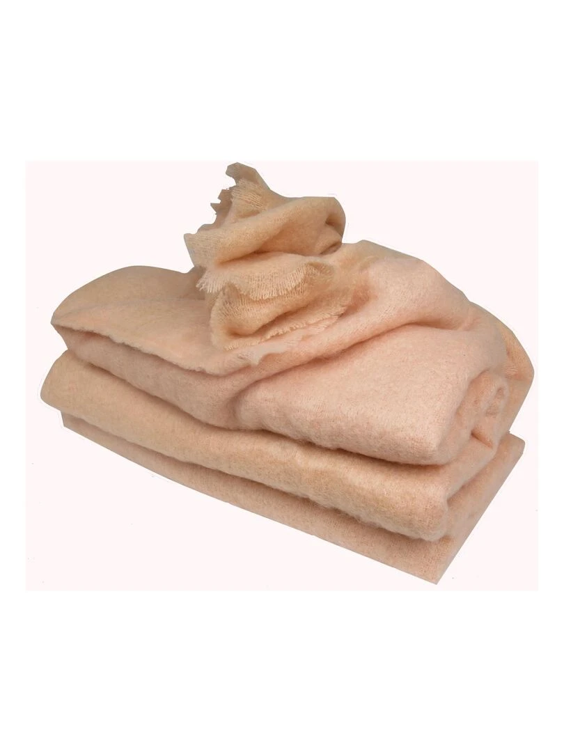 Couverture en 100 % pure Mohair 320g/m2 Rose clair
