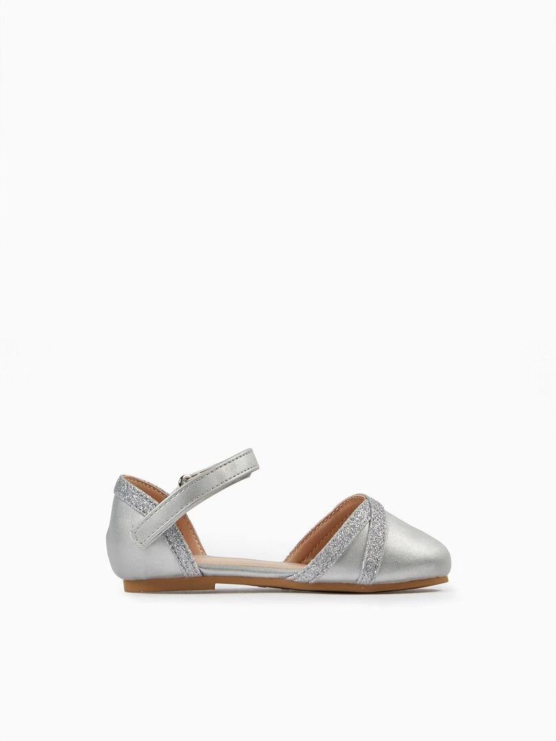 Ballerines avec Paillettes Bébé fille CÉRÉMONIE Gris