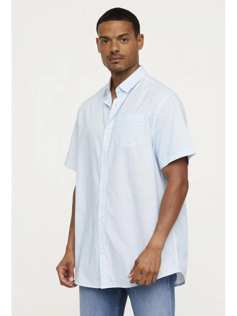 Lee Cooper Chemise manches courtes coton comfort DOMBO Bleu gris