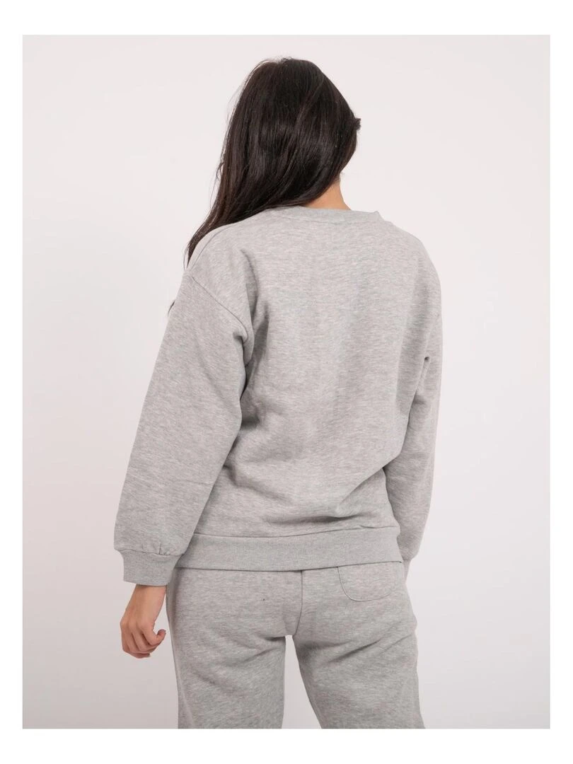 Sweatshirt col rond YORK   Gris