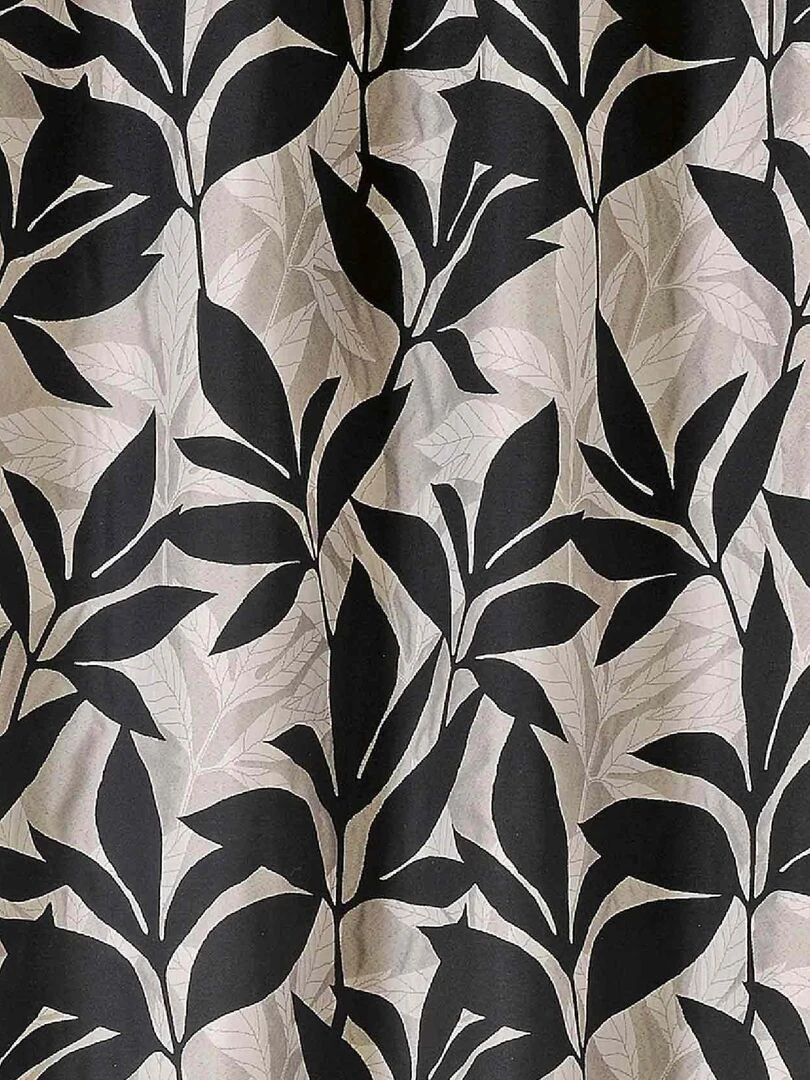 Rideau d'ameublement aux feuillages exotiques   Beige