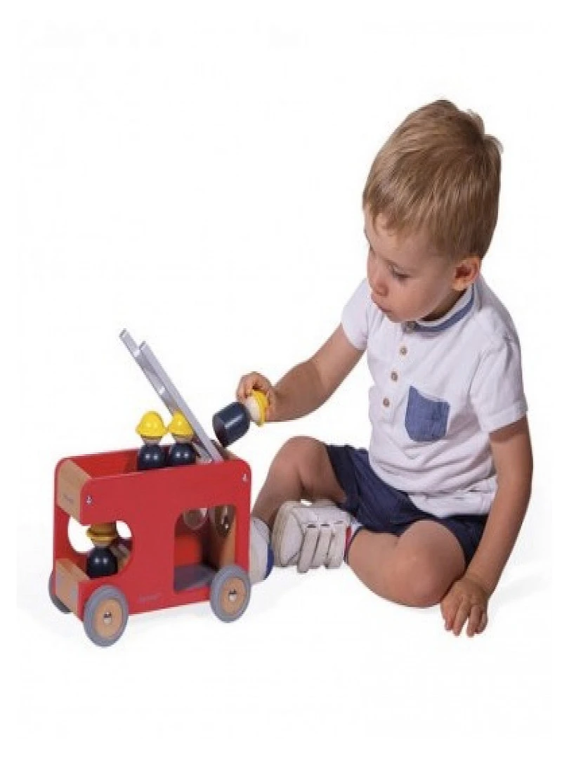 Bolid Camion De Pompiers En Bois   N/A