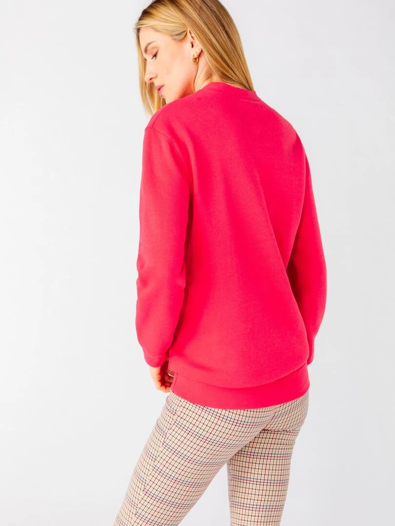 Sweat shirt en molleton Happy D. by Damart Rouge
