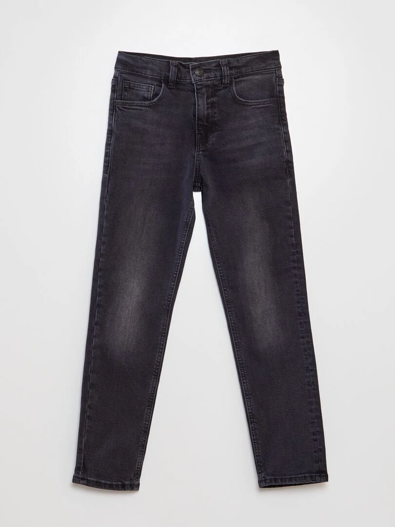 Jean slim taille ajustable Gris foncé