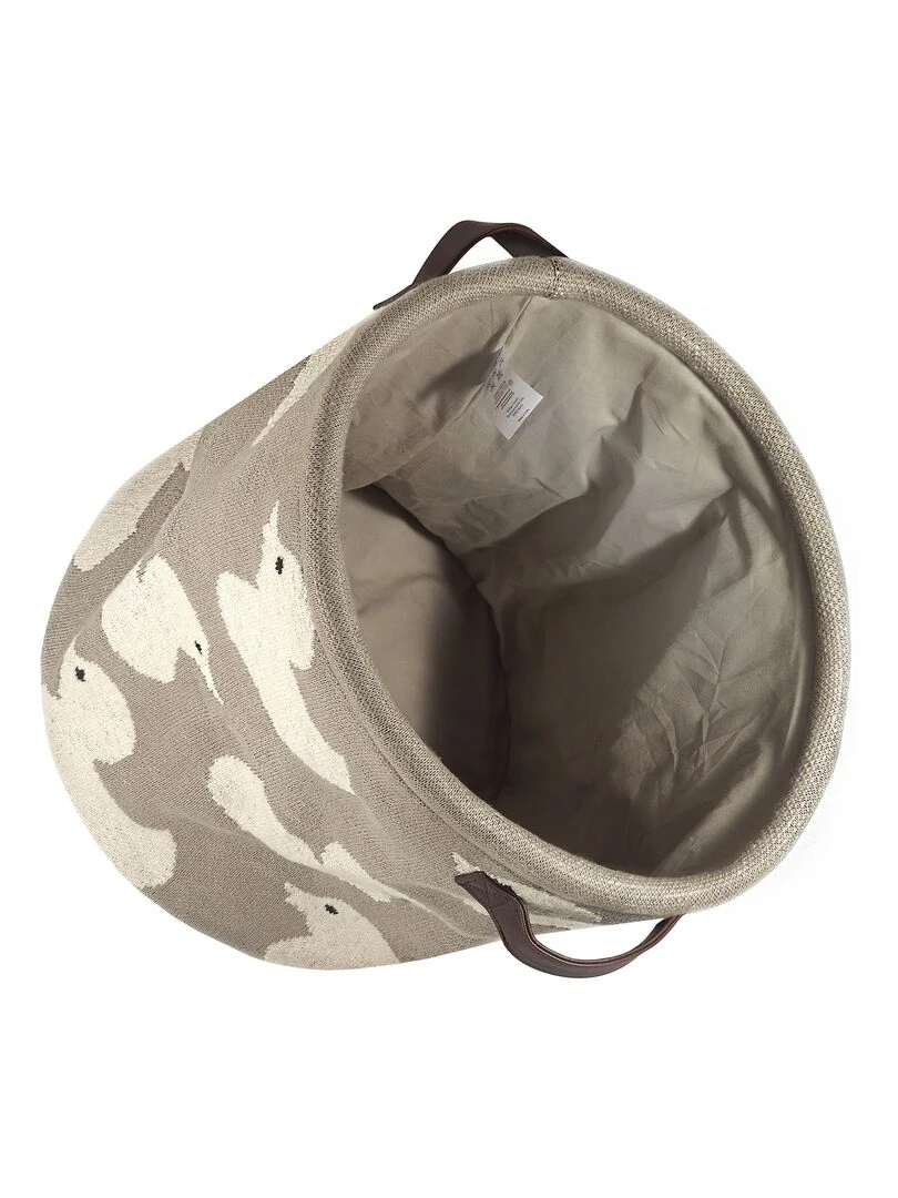 Panier de rangement en coton   Beige