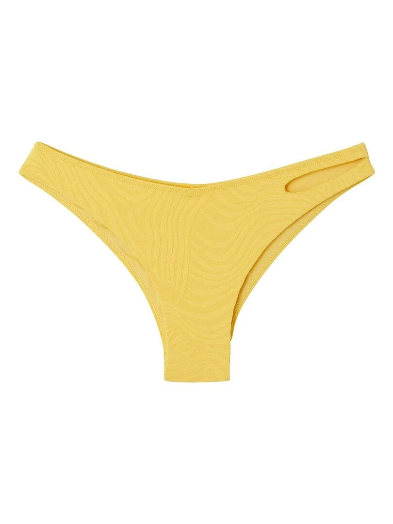 Slip de bain forme tanga MYKONOS Camille Cerf & Pomm'Poire Jaune