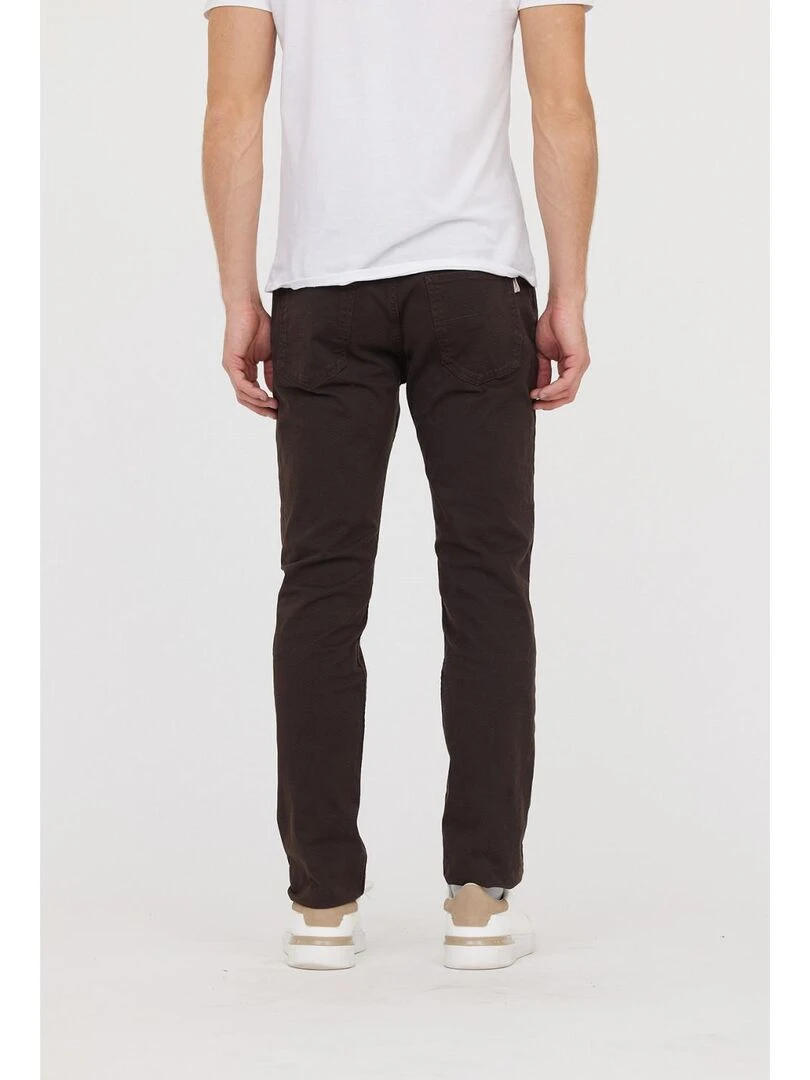 Lee Cooper   Pantalon coton straight LC122ZP   Marron foncé