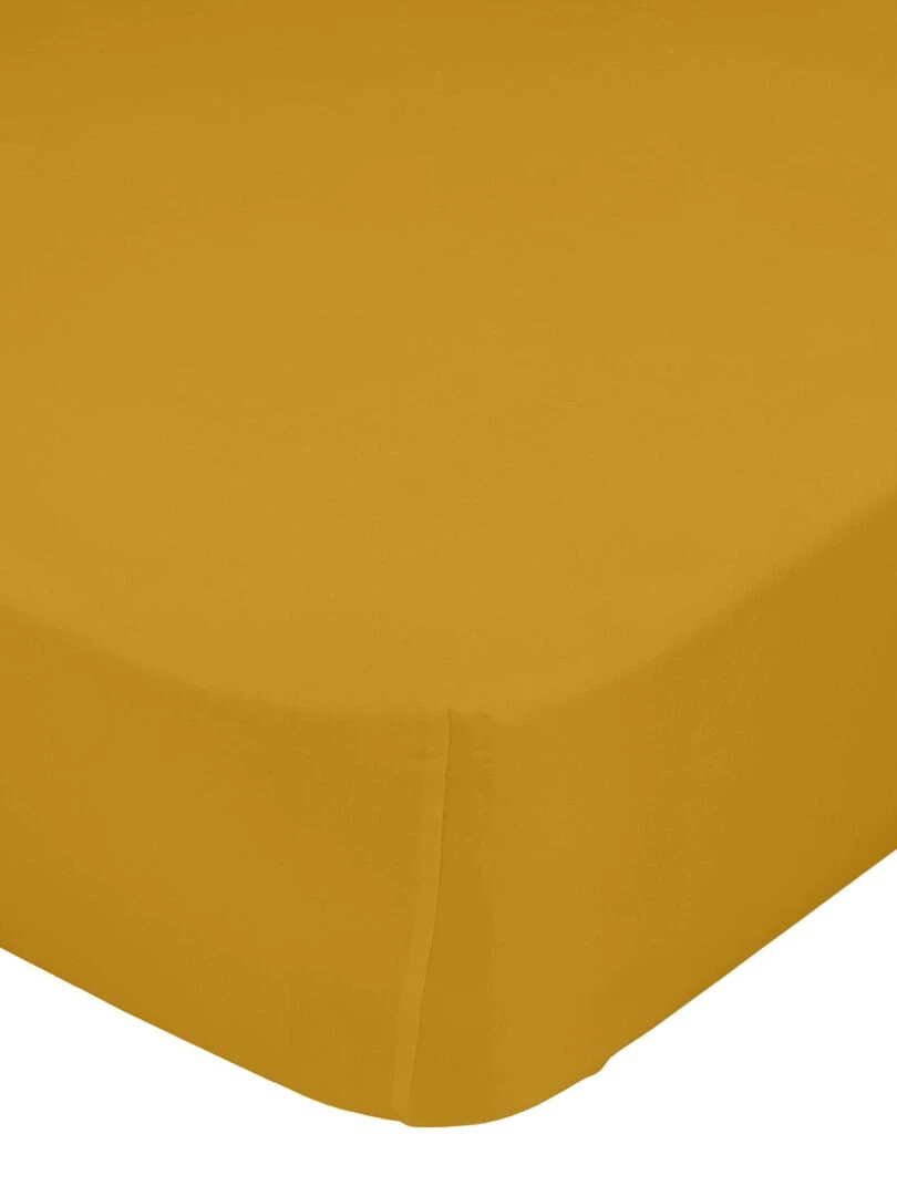 Drap housse Basic Berceau "Happyfriday"   Moutarde