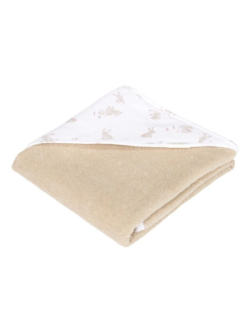 Cape de bain en gaze de coton Baby Bunny 75 x 75 cm Beige