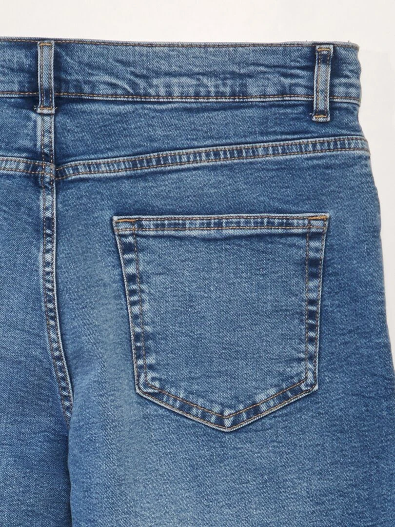 Bermuda en jean à 5 poches   Double stone