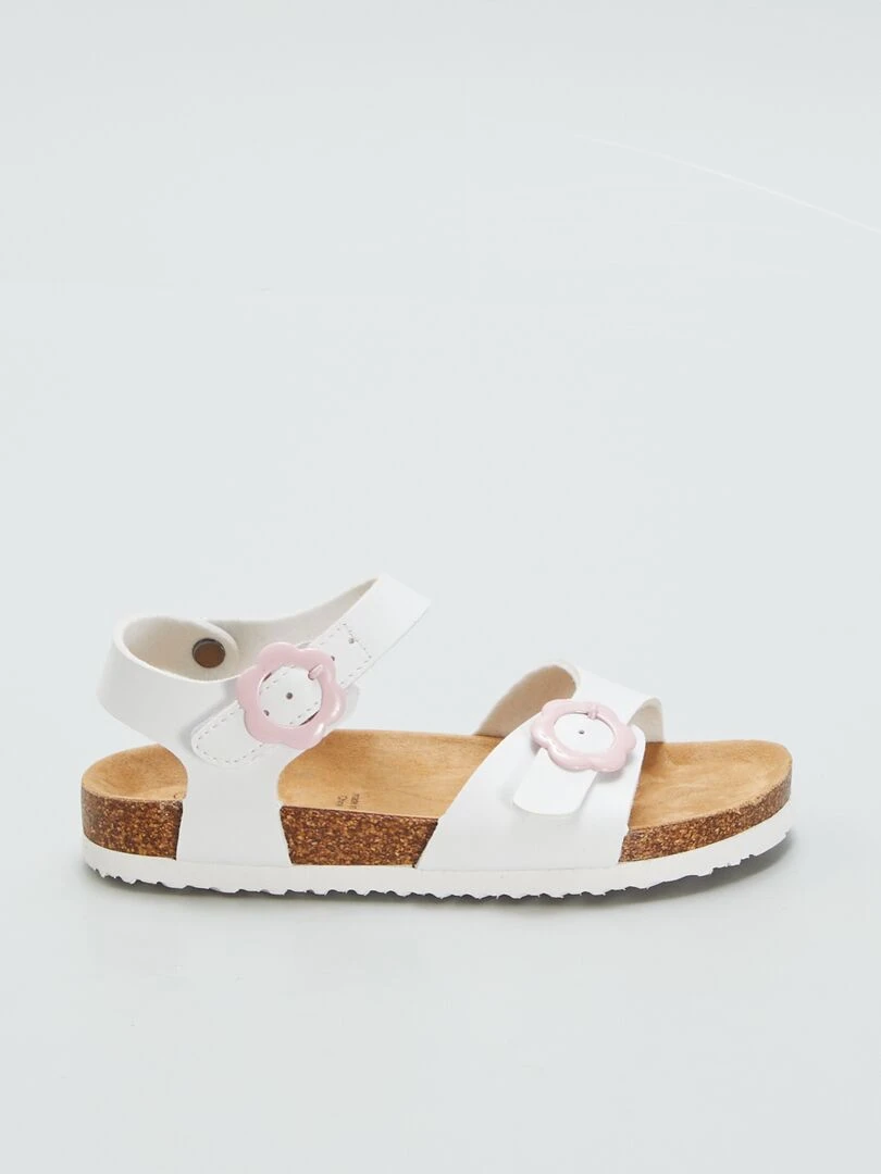 Sandales avec brides à boucles Blanc