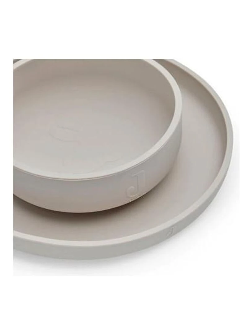 Coffret de table bébé Silicone Nougat (4pcs) Jollein Beige