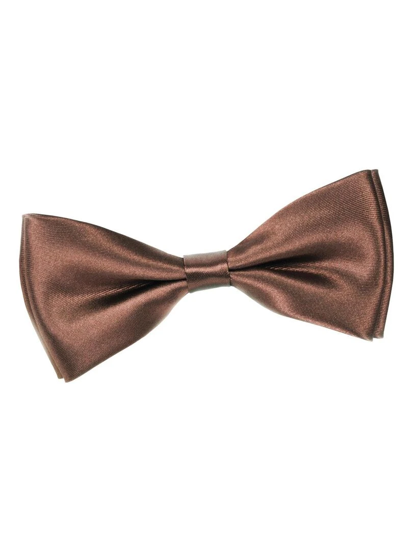 Noeud Papillon Satin Fabriqué en Europe Marron