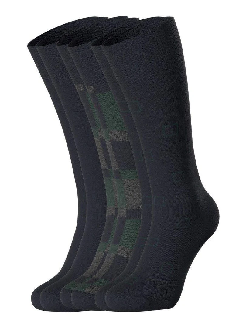 Lot de 3 paires de chaussettes mi hautes Bleu