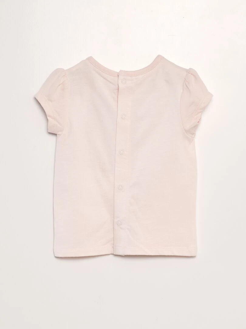 Tee shirt manches courtes imprimé   Rose fleur