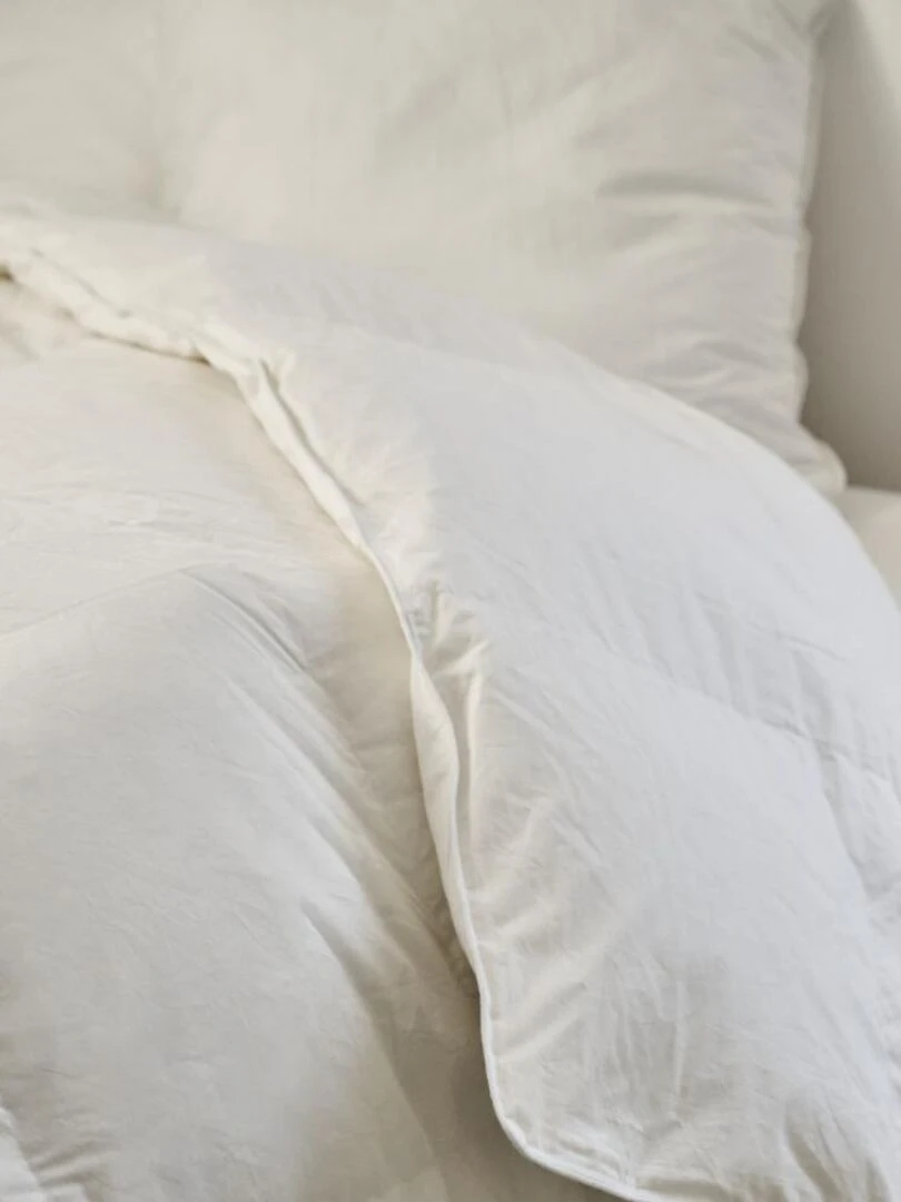 Bleu Câlin   Couette Duvet été légère et gonflante   90% Duvet de Canard   Blanc