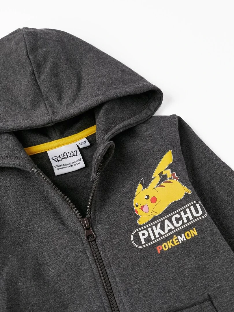 Manteau avec Capuche pour Garçon 'Pikachu   Pokémon'   LICENSE   Gris foncé