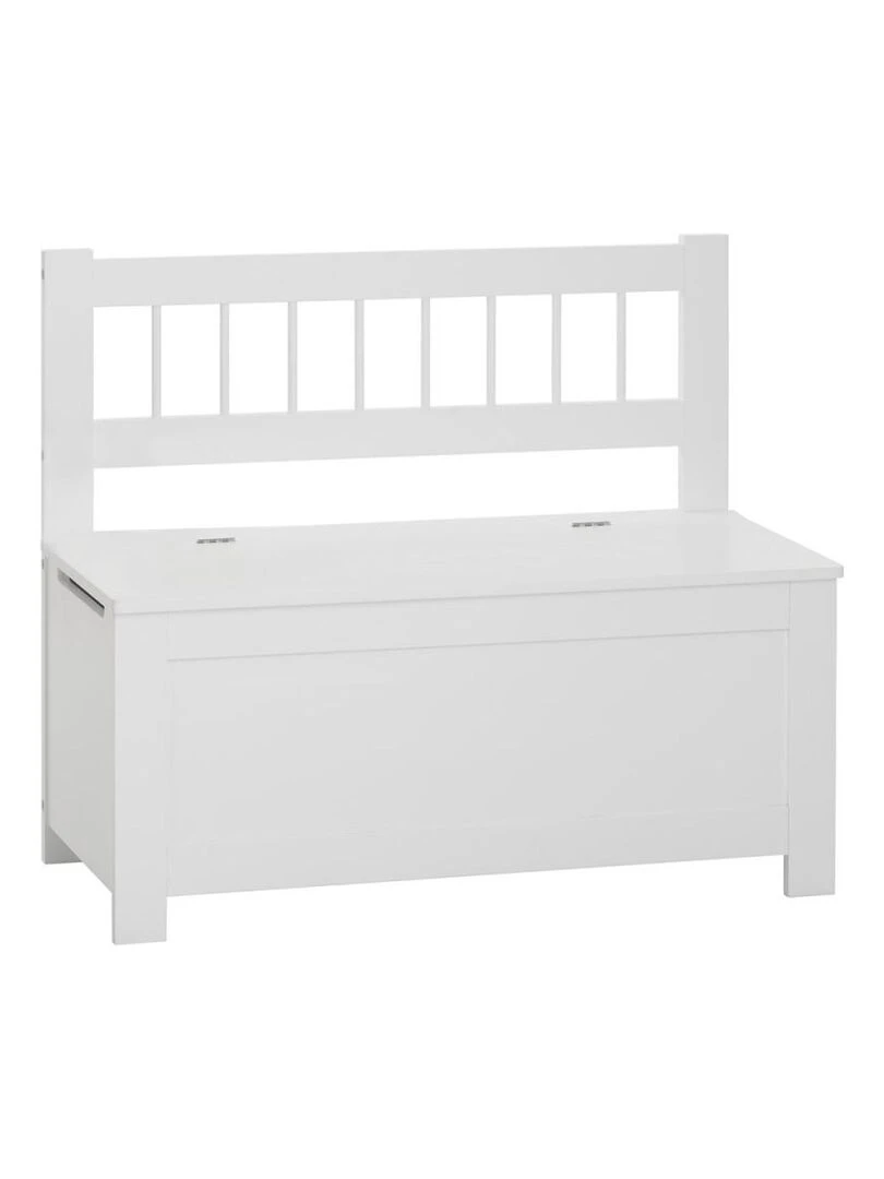 Banc coffre pour enfant en bois blanc Blanc