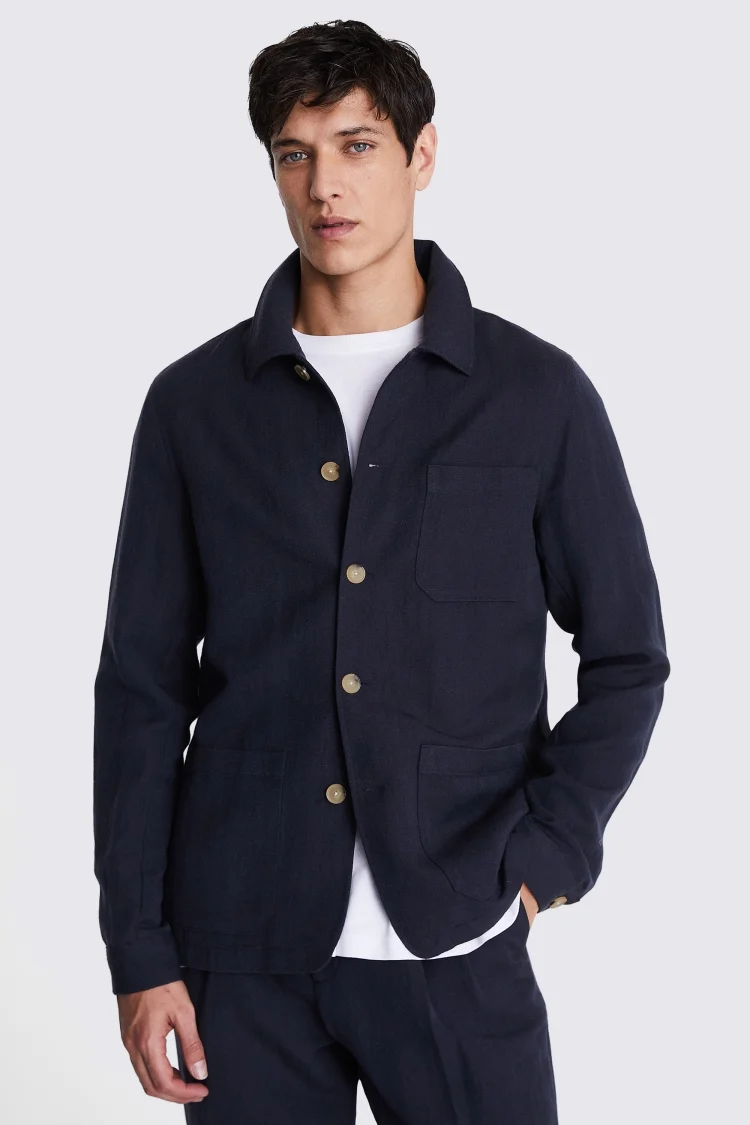 Charcoal Wool Linen Shacket Buy Online at Moss