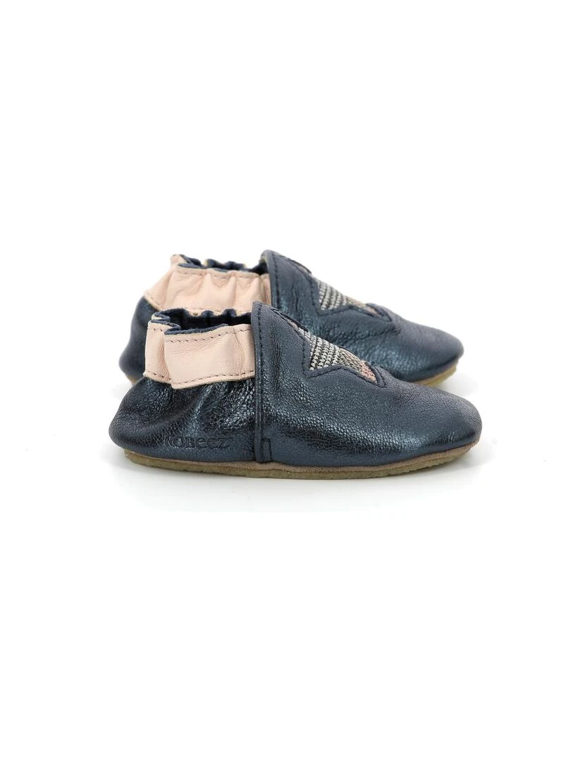 Chaussons Cuir Star Stripe Crp Bleu marine
