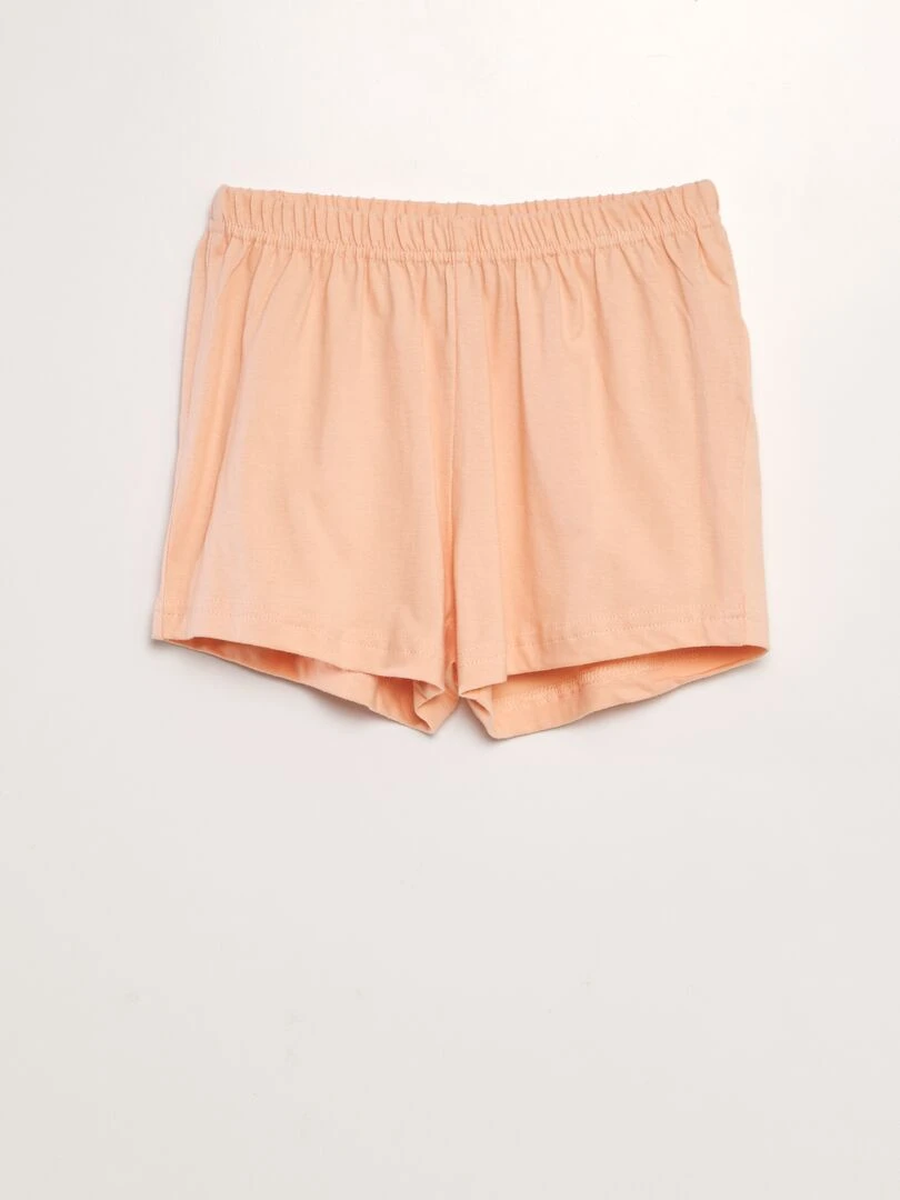 Pyjama court débardeur + short   2 pièces   Bleu