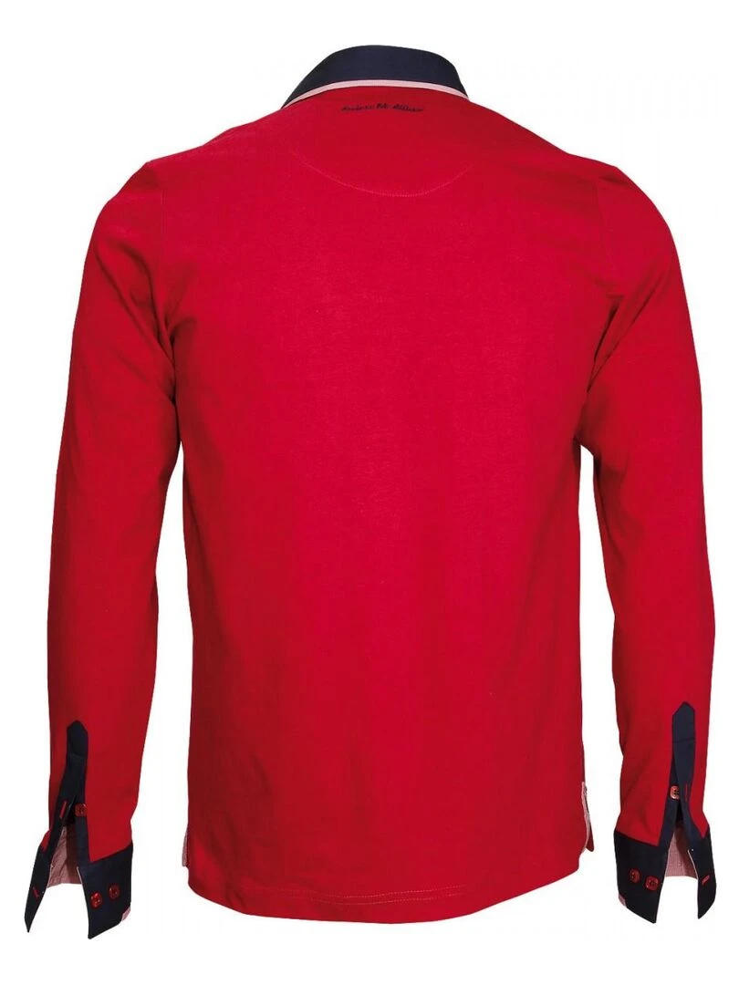 Polo en jersey PERCY Bordeaux