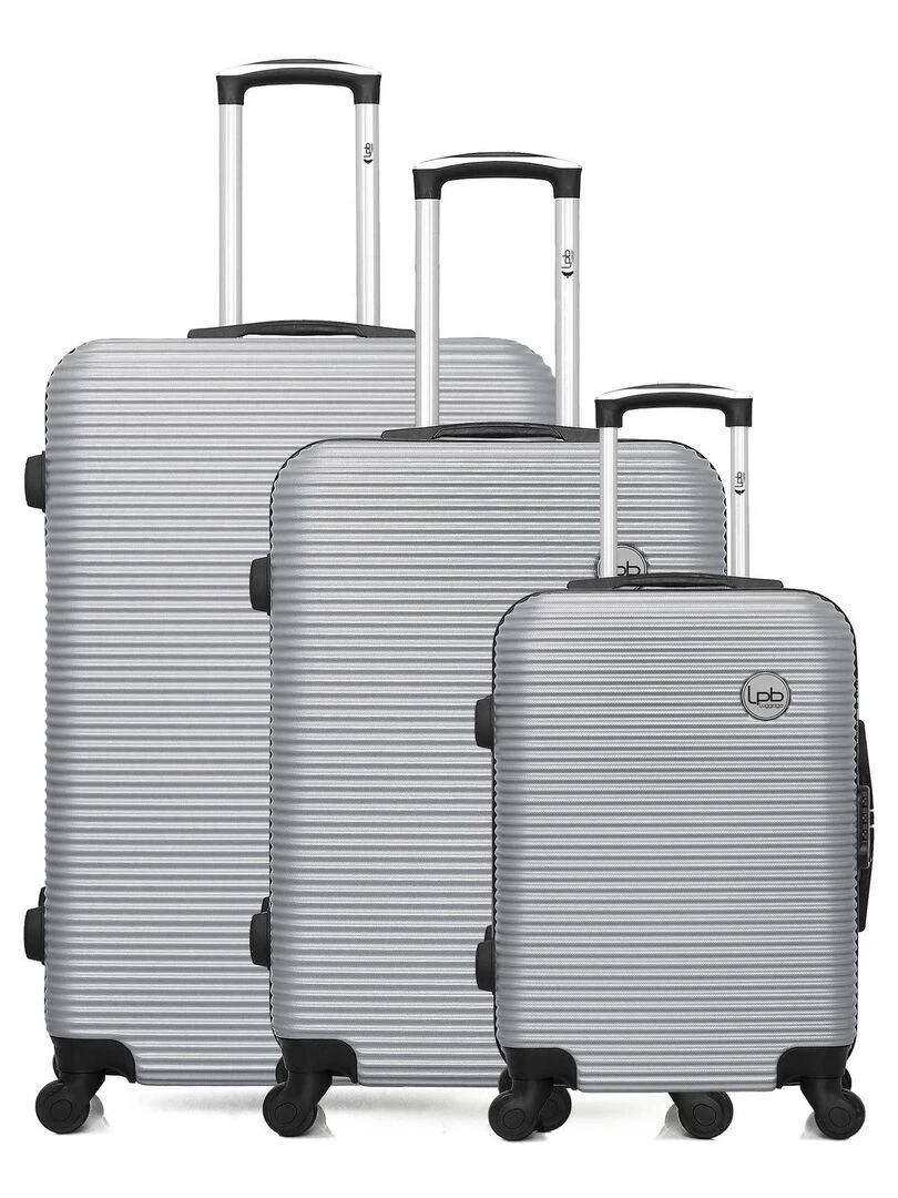 LPB Set de 3 ABS MUNICH 4 Roues Gris