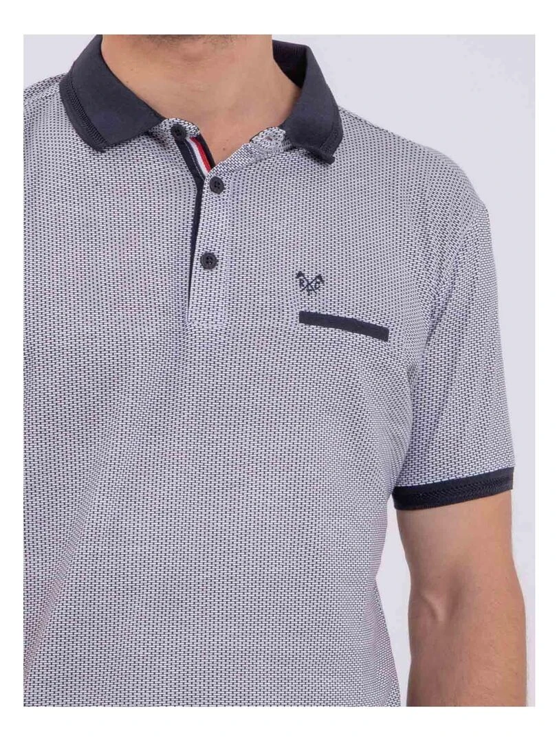 Polo manches courtes pur coton PIVOLKAN   Bleu marine