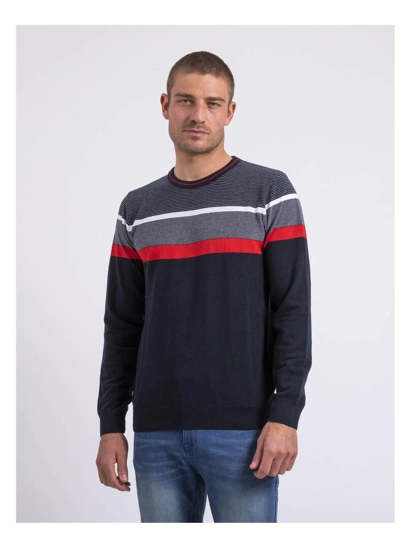 Pull fin col rond coton ARLO Rouge